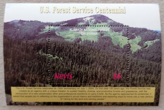 Невис. 100-летие Лесной службы Соединенных Штатов.