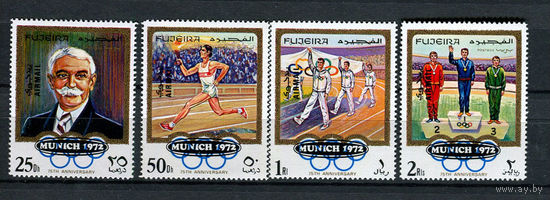 Фуджейра - 1970 - Олимпийские иргы.Надпечатка - [Mi. 533-536] - полная серия - 4 марки. MNH.