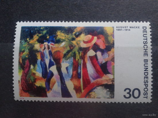ФРГ 1974 Экспрессионизм, живопись Августа Маске Михель-0,8 евро