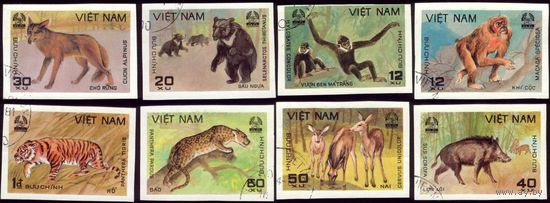 8 марок 1981 год Вьетнам Фауна 1155-1162 U