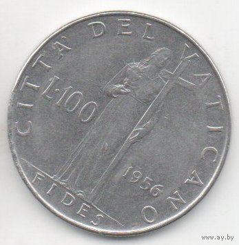 100 лир 1956 Ватикан