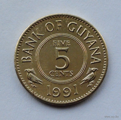 Гайана 5 центов. 1991