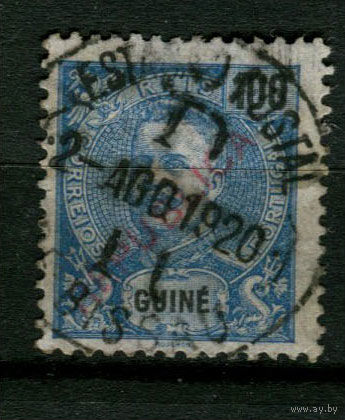 Португальские колонии - Гвинея - 1913 - Надпечатка REPUBLICA на 100R - [Mi.130] - 1 марка. Гашеная.  (Лот 143BE)