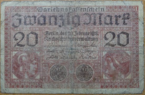 20 марок 1918г. Берлин