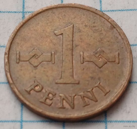 Финляндия 1 пенни, 1968     ( 2-2-6 )