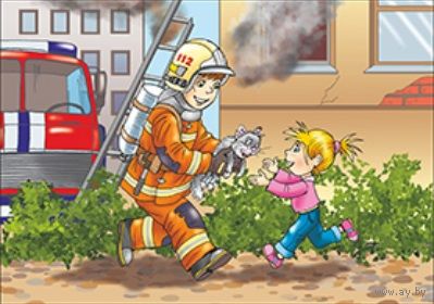 Беларусь 2022 детская филателия профессия пожарный спасатель