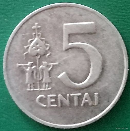 Литва 5 центов 1991
