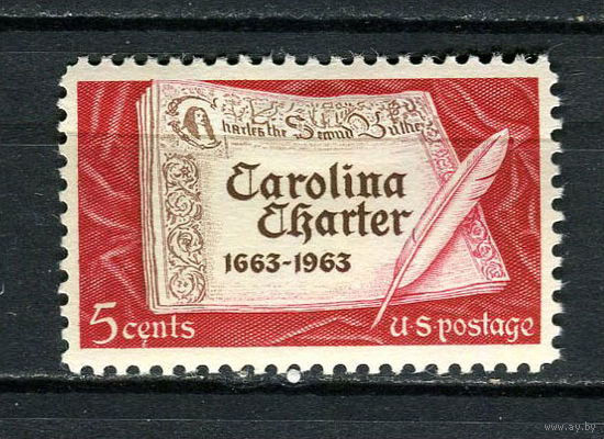 США - 1963 - Хартия Каролины - [Mi. 839] - полная серия - 1 марка. MH.  (Лот 47EF)-T7P8