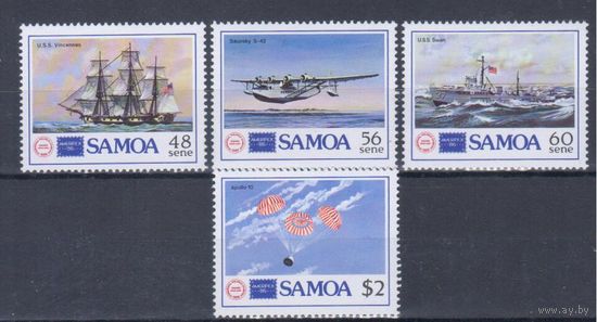 [2035] Самоа 1986. Авиация.Самолеты.Корабли.