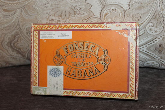 Деревянная коробка из-под кубинских сигар, размер 21*14.5*3.7 см.