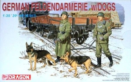 1/35 Немецкие фельджандармы с собаками / GERMAN FELDENDARMERIE W/DOGS (Dragon)