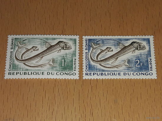 Конго 1961 Фауна. Рыбы. 2 чистые марки