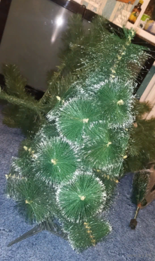 Ёлка искусственная сосна 60 см новогодняя ель очень пышная заснеженная зеленая