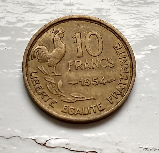 Франция 10 франков, 1954 Без отметки - Париж (R) 2-1-9