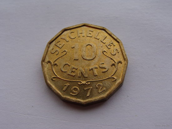 Сейшельские острова.  10 центов 1972 год  КМ#10   Тираж: 120.000 шт