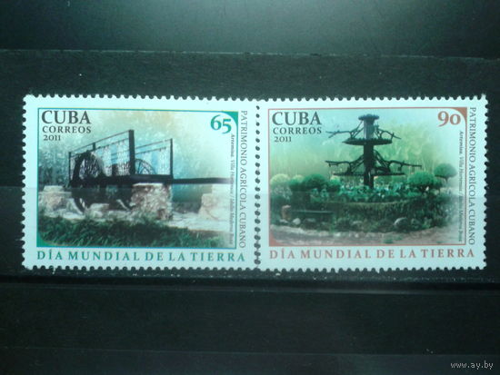 Куба 2011 Фонтан и повозка** Полная серия Михель-3,0 евро
