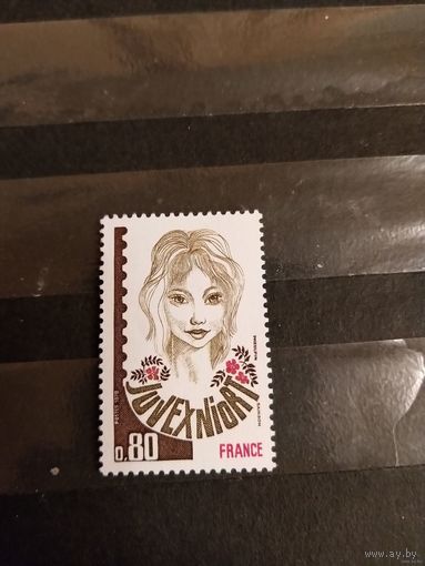 1978 Франция девушка выпускалась одиночкой чистая клей MNH** (3-6)