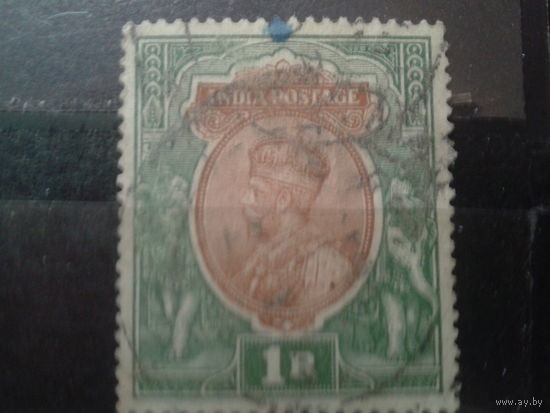 Британская Индия 1911 Король Георг 5 1 рупмя