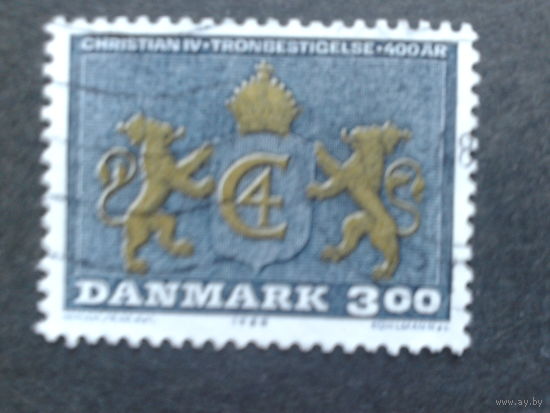 Дания 1988 монограмма короля Христиана 4