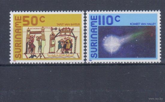 [2079] Суринам 1986. Космос.Астрономия.Комета Галлея. СЕРИЯ MNH
