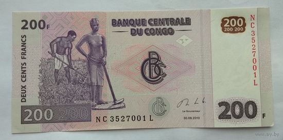 Конго 200 франков 2013 г.