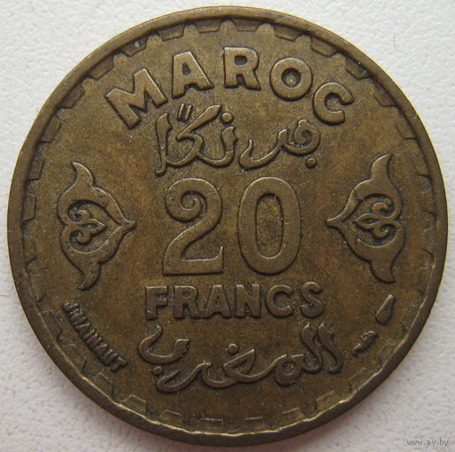 Марокко 20 франков 1952 г.
