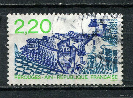 Франция - 1988 - Туризм. Замок Перуж - [Mi. 2686] - полная серия - 1 марка. Гашеная.  (Лот 47CQ)