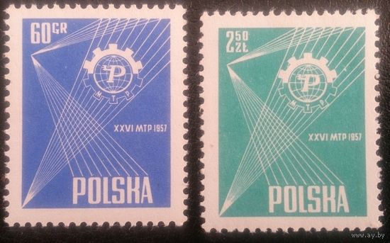 Польша, 1957, Ярмарка Познань, М#1018-19,*