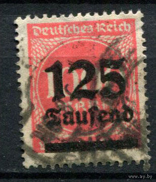 Рейх (Веймарская республика) - 1923 - Надпечатка нового номинала 125 Tsd на 1000 M - [Mi.291] - 1 марка. Гашеная.  (Лот 46BH)