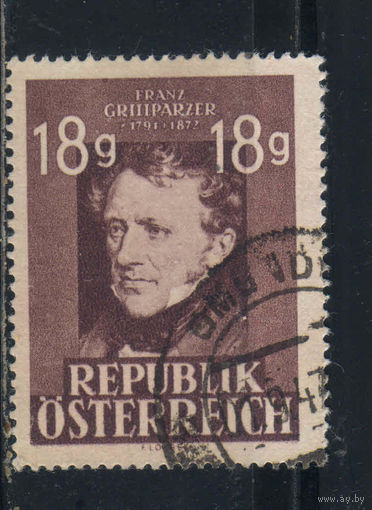 Австрия Респ 1947 75 летие смерти Франца Грильпарцера #802