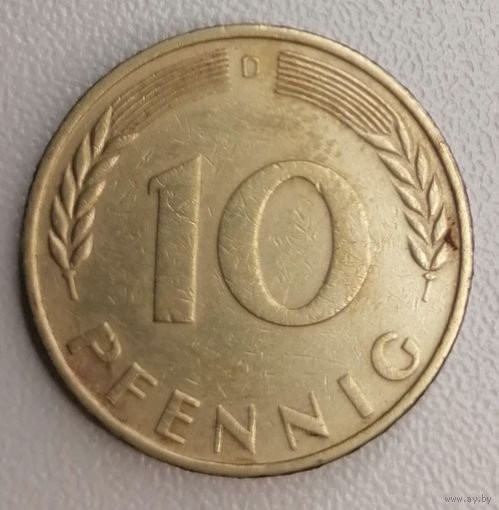 Германия 10 пфеннигов, 1950 "D" (лот 0031), ОБМЕН.