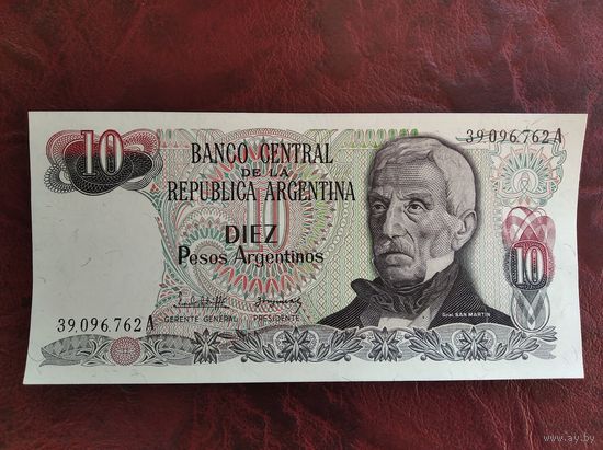 10 песо Аргентина 1983-84 г.г.