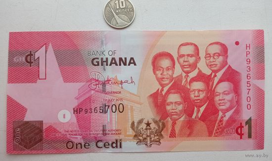 Werty71 Гана 1 седи 2019 UNC банкнота 1 1