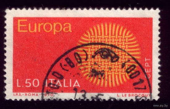 1 марка 1970 год Италия Европа Септ 1309