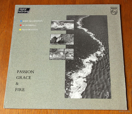 John McLaughlin / Al Di Meola / Paco De Lucia "Passion Grace & Fire" LP, 1983