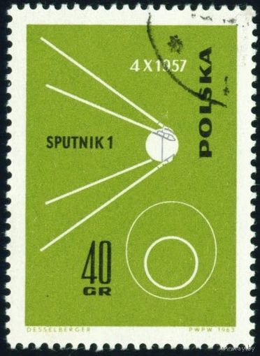 Исследование космоса Польша 1963 год 1 марка