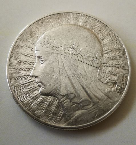 10 злотых 1932 г.  (серебро)
