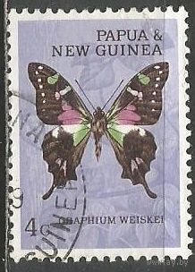 Папуа Новая Гвинея. Бабочка парусник Вейске. 1966г. Mi#85.