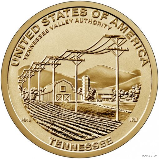 США 1 доллар, 2022 D Администрация долины реки Теннесси UNC