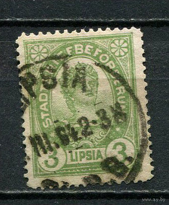 Германия - Лейпциг (Lipsia) - Местные марки - 1893 - Lipsia 3Pf - [Mi.10b] - 1 марка. Гашеная.  (Лот 74CR)