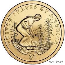 США 1 доллар 2009 Сакагавея Посадка культур D UNC