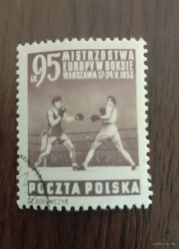 Марка Польша 1953 Спорт Бокс