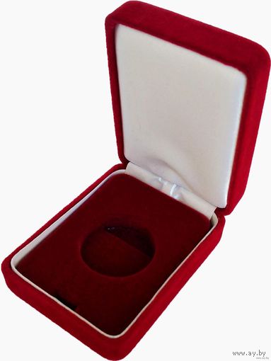 Футляр для монеты с капсулой 26.00 mm бархатный красный