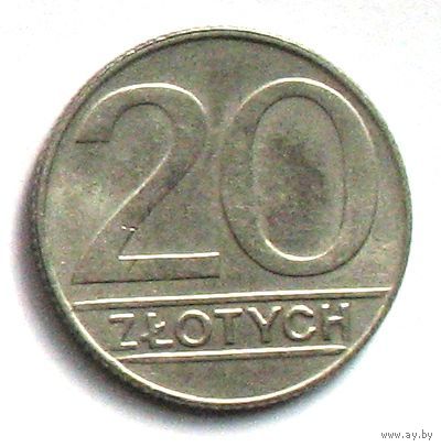 Польша, 20 злотых 1989