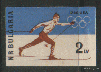 БЛ. М. 1153. 1960. Лыжный спорт. ОИ в США. БЗБ. Чист.
