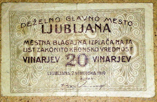 Любляна 20 винариев 1919г.