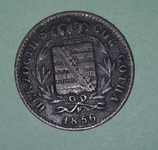 1 пфенниг 1856, Саксония-Кобург-Гота, Ернст II