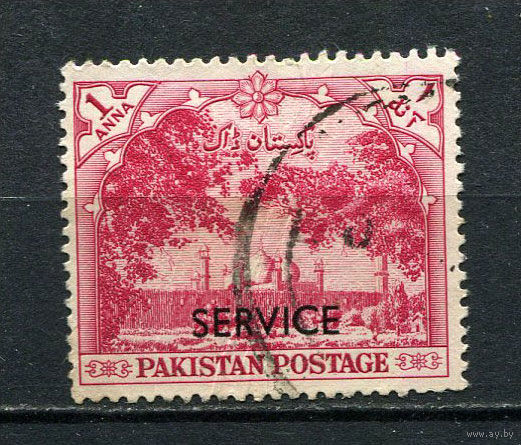 Пакистан - 1954 - Надпечатка SERVICE на 1А. Dienstmarken - [Mi.48d] - 1 марка. Гашеная.  (LOT Dj12)