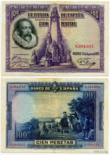 Испания. 100 песет (образца 1928 года, P76)