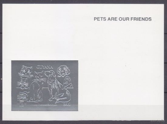 1992 Гайана 3827/Bb серебро Люкс Собаки и кошки 25,00 евро